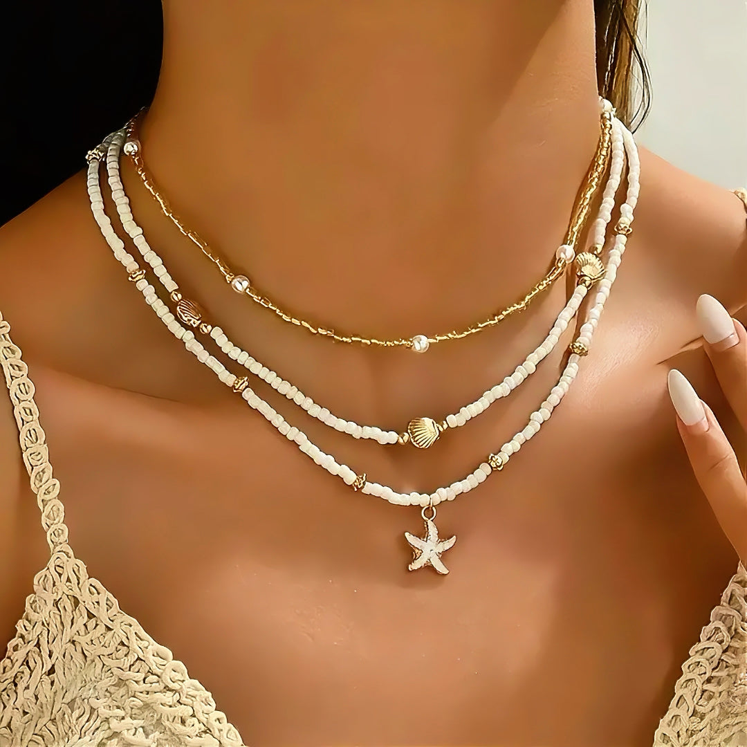 Shell Starfish Layered Necklace