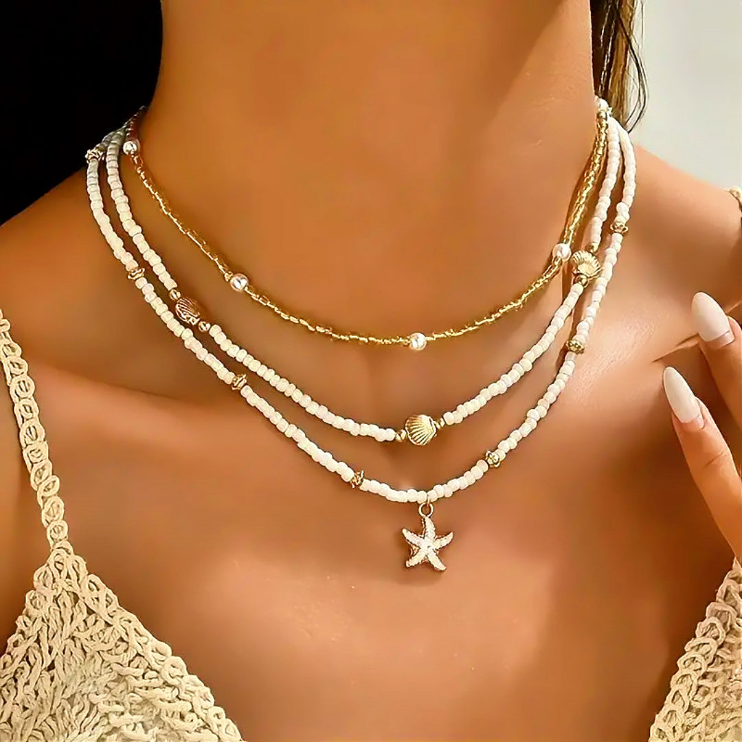 Shell Starfish Layered Necklace