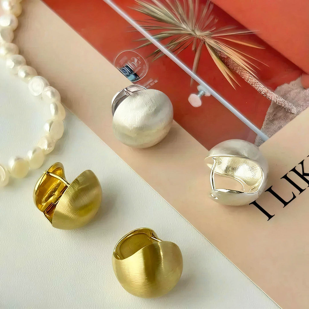 Matte Hemisphere Earrings